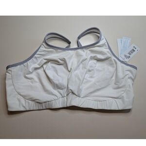 Goddess Sport Bra GD6910 White‎ 44I Full Coverage High Impact Support Non Wire
